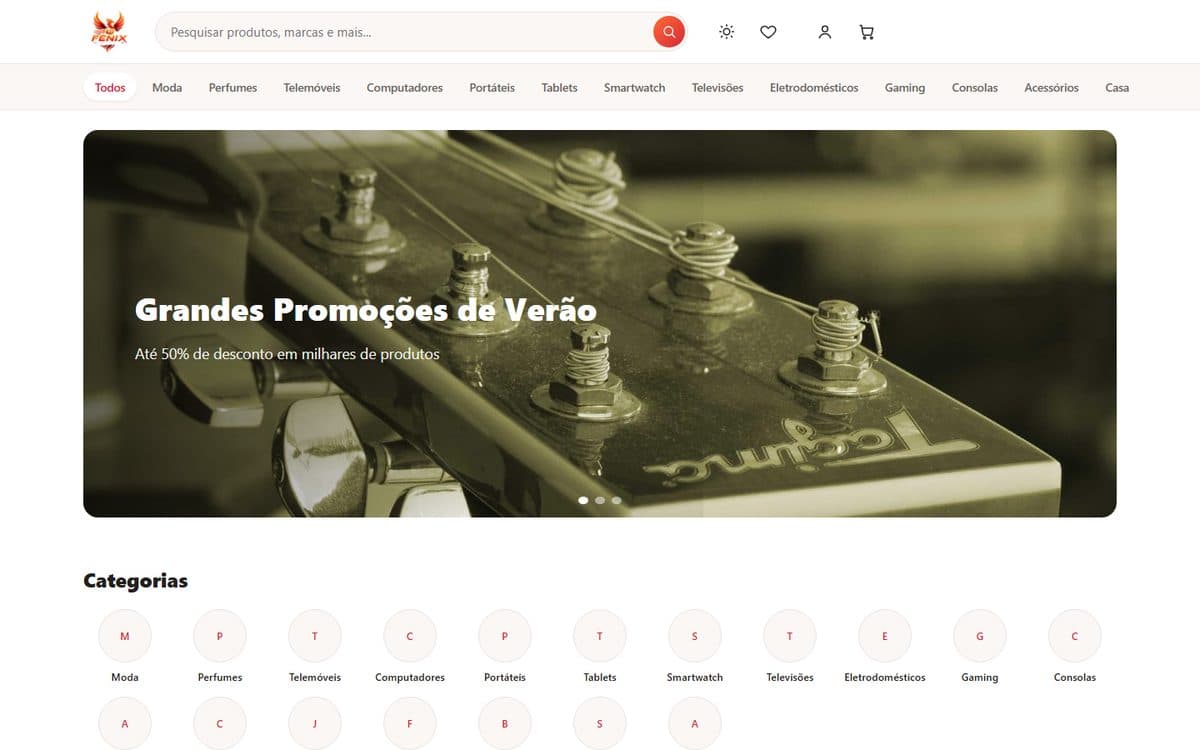 Mockup do projeto Fénix Entregas